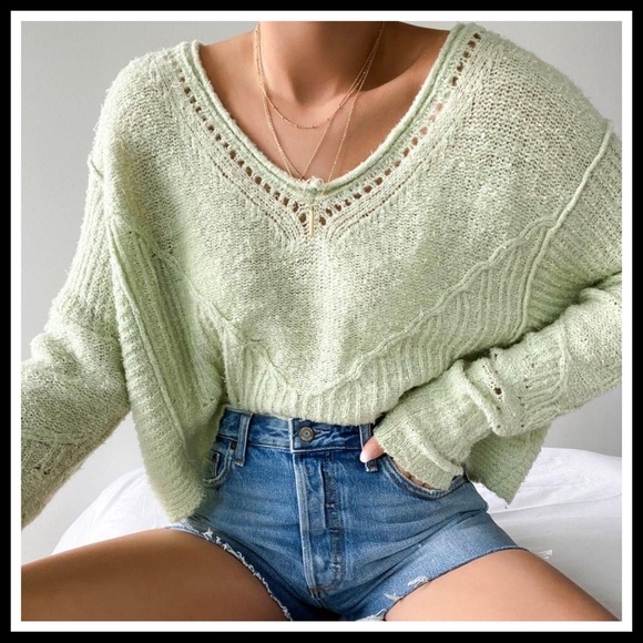 FREE PEOPLE PULLOVER LUXE KNIT SWEATER A2C - Picture 4 of 16
